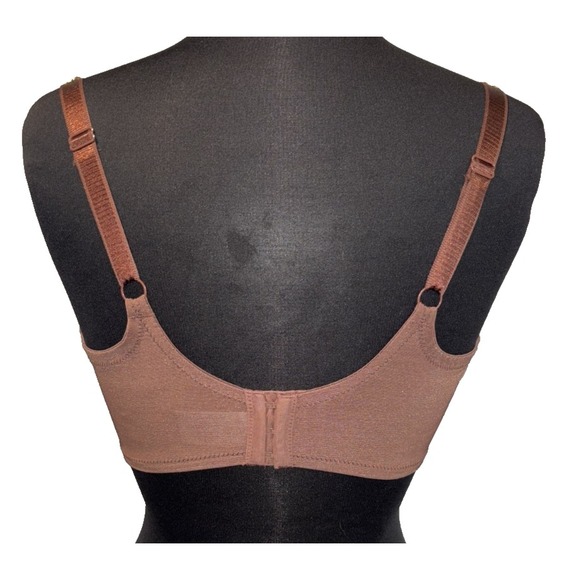 Lunaire Semi Sheer Unlined Bra Size‎ 40DD Brown Blue Embroidered Underwire - Picture 2 of 9